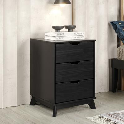 Linon Home Decor Linon Purcell Wood 3 Drawer Nightstand