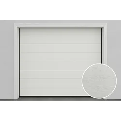 DoorHan Sektionaltor DIY, M-Line, Woodgrain, RAL 9010 - Reinweiß optional mit Elektro Torantrieb