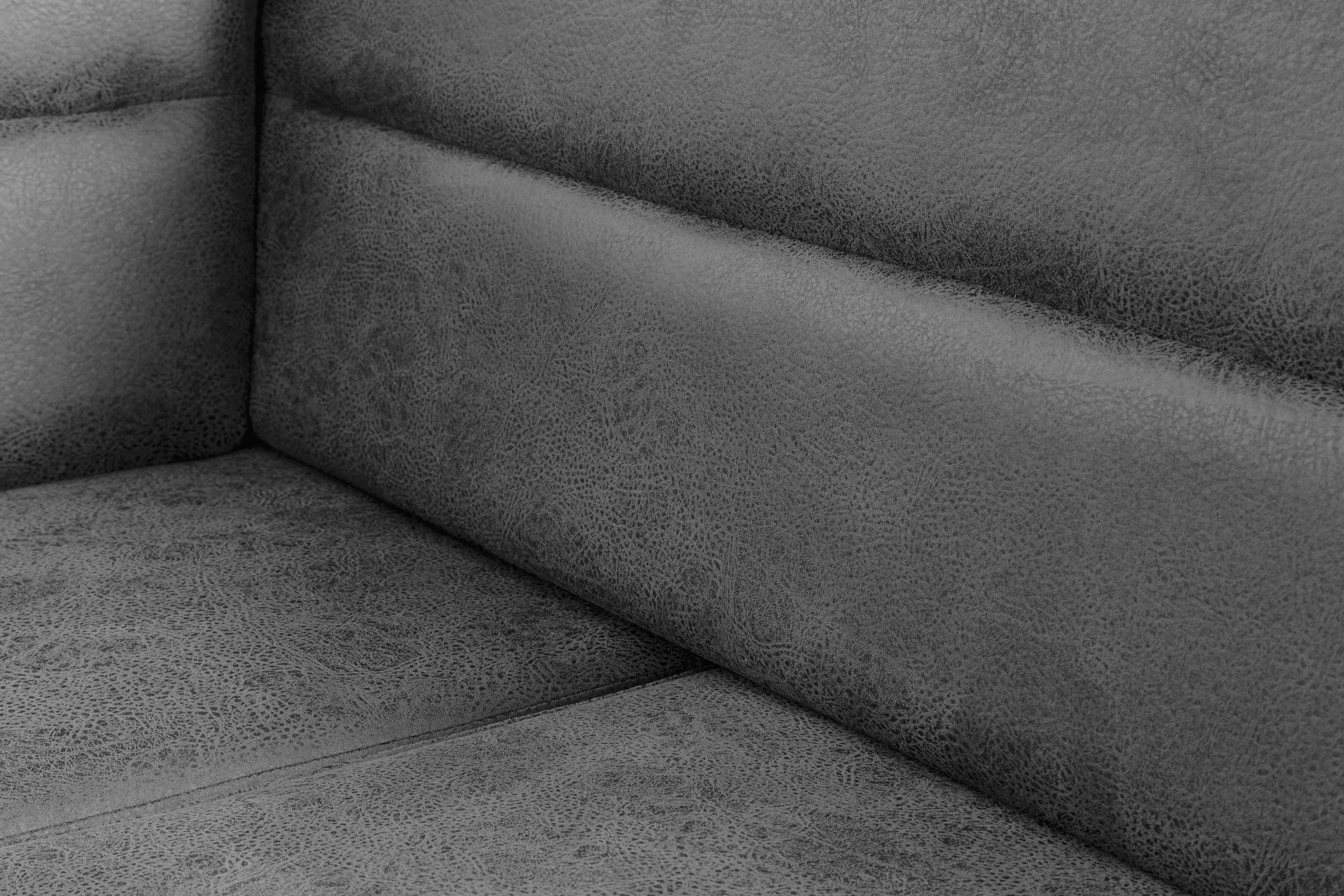 Eckbank GOODPRODUCT "Beluna Polsterbank, Sitzecke", grau (anthrazit (cobra 2000), decor wotan eiche), B:210cm H:89cm T:169cm, Polyester, Sitzbänke, Eckbank, mit Wellenunterfederung im Sitz, TOPSELLER anthrazit (cobra 2000), decor wotan eiche B/H/T: 210cm 