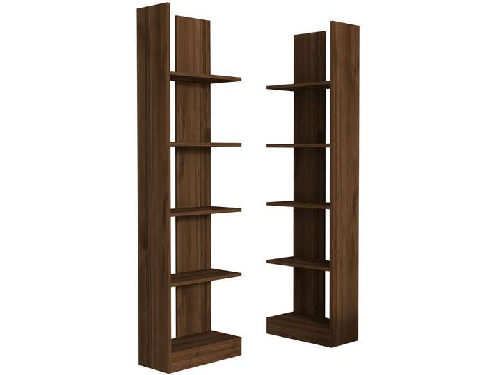 Bücherregal Georis Nussbaum Holzwerkstoff B 100 H 187 cm - Bücherregal