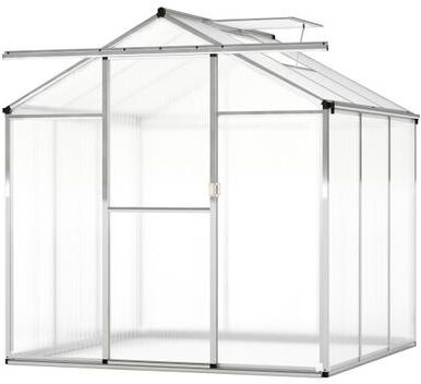 Costway Large Walk-in Green House with Rain Gutters and Polycarbonate Panels-6 FT