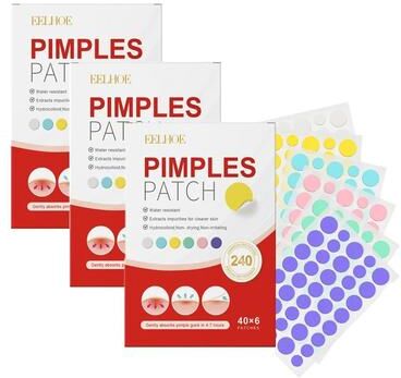 Uplifted Finds Acne Pimple Patch 240pcs Heart Star Flower Round Shape Moisturizing Blemish Covers round X 3 Boxes