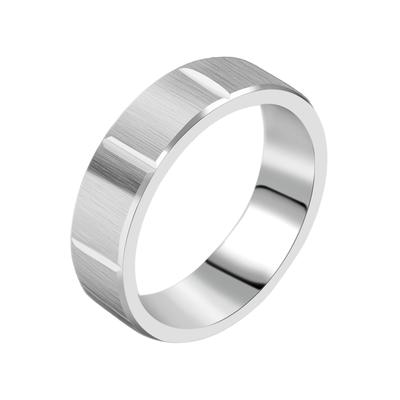 Partnerring AKZENT "Common Steps, langlebig" Gr. 64, silber (silberfarbig), Fingerringe, Herren, 64, Edelstahl