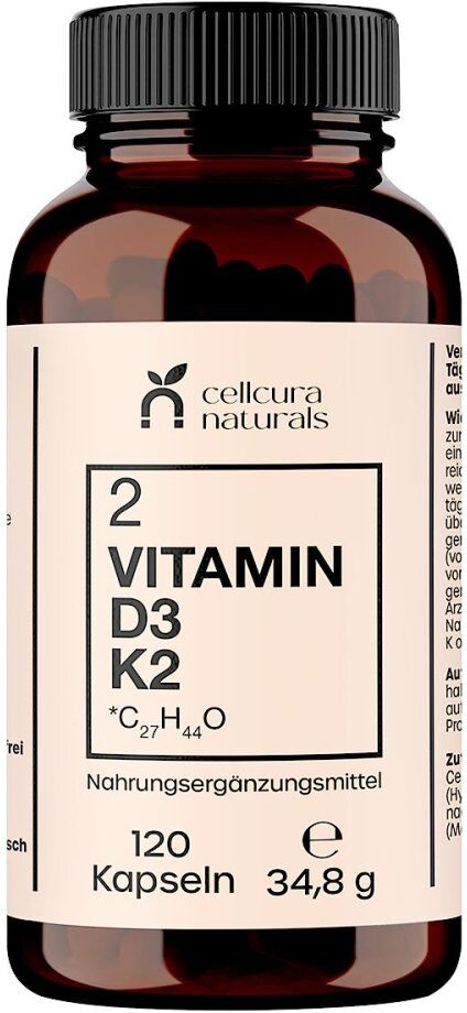 Cellcura Naturals Vitamin D3+K2 Mk7 Kapseln