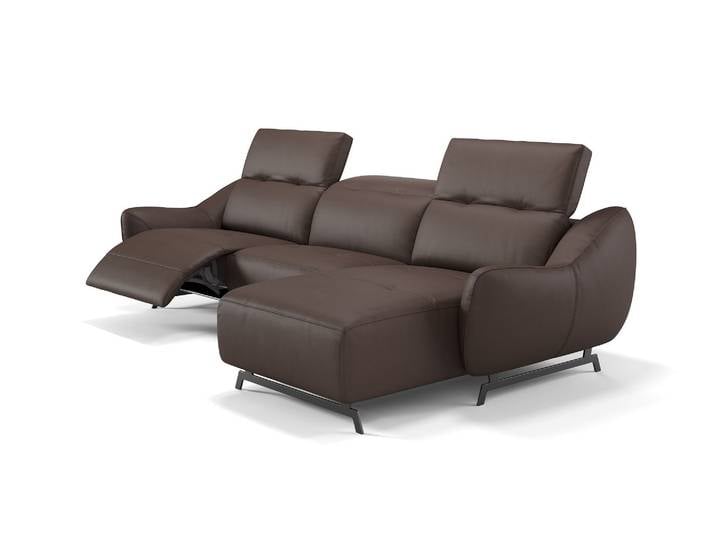 Leder Ecksofa LIVERI mit elektrischer Relaxfunktion Wohnlandschaft Ledersofa mit Funktion