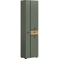 Hochschrank Aqua Grün/Eichefarben