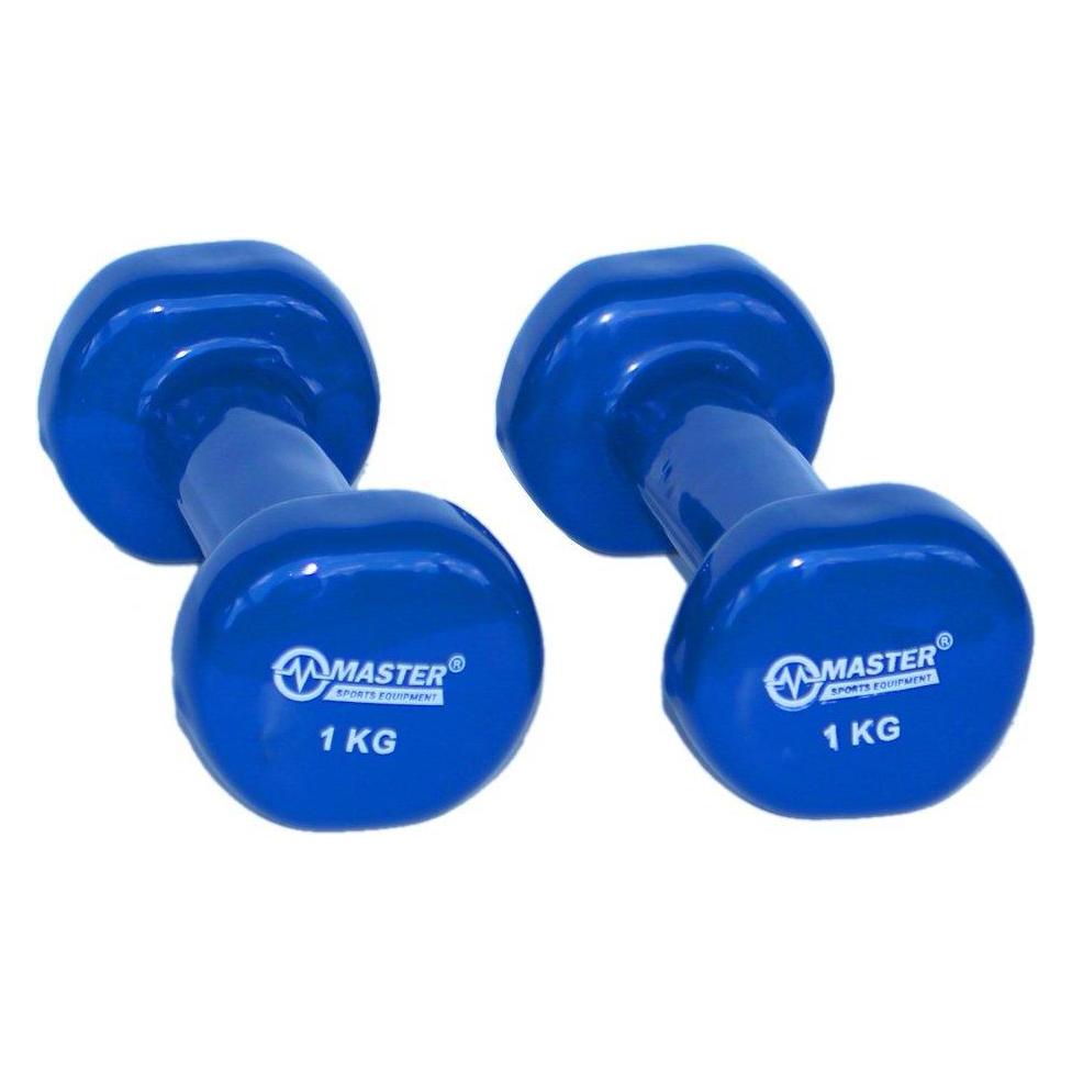 Master Vinylbeschichtete Gusseisenhanteln 1 kg x2 (2 x 1 kg) (?MAS4A066)