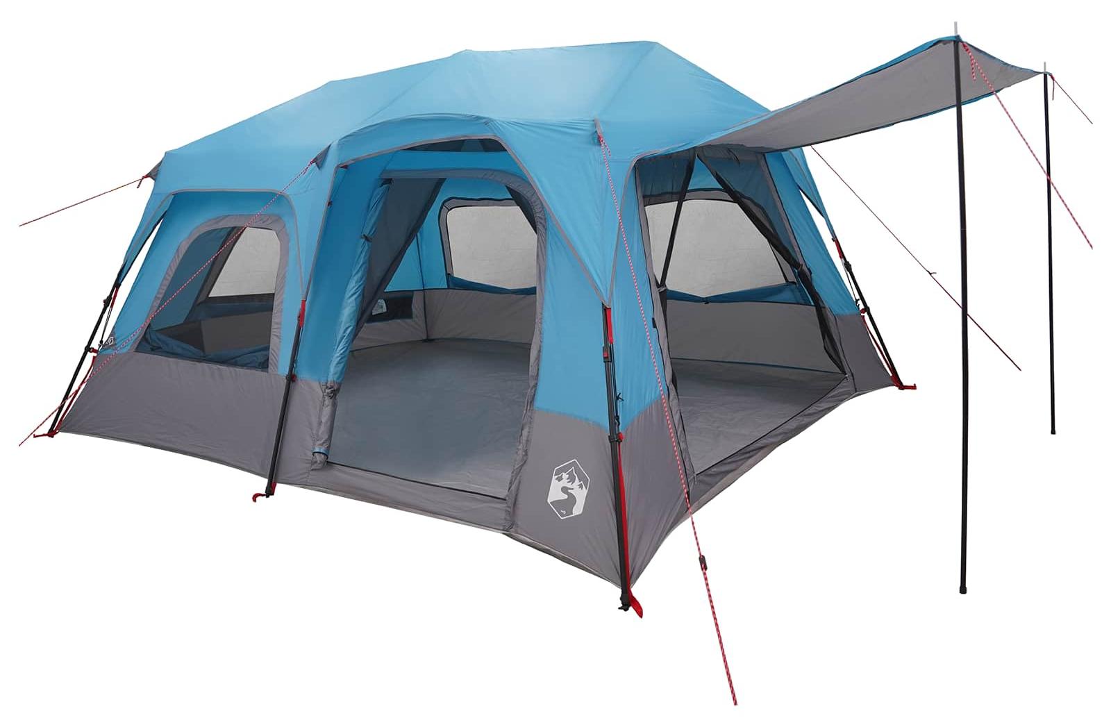 Sofort Zelt 8 Personen Blau 185T Polyester mit PolyurethanBeschichtung