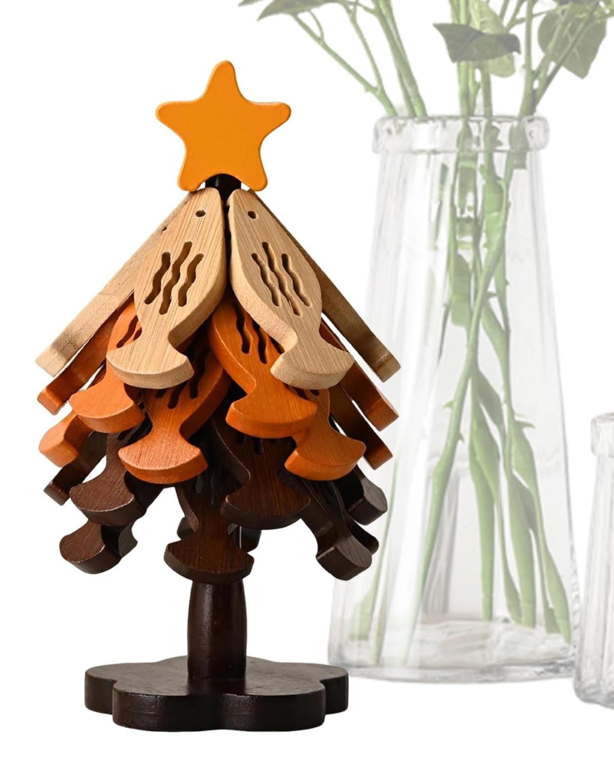 Houten Vissen Coaster Set voor Tafelgebruik