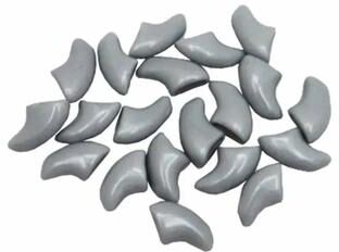 Inspired Living CozyPaws Silicone Cat Nail Caps 20 Piece Soft Scratch Protection Set gray x