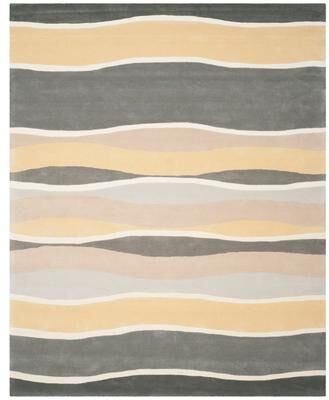 SAFAVIEH Handmade Soho Nani Wavy Stripe N.Z. Wool/ Viscose Rug