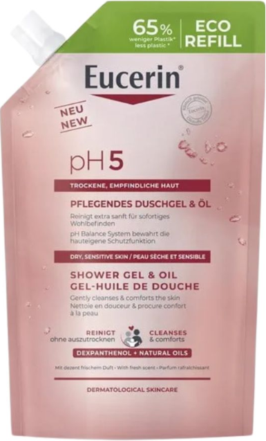 Eucerin pH5 Gel e Óleo de Duche Recarga 400ml