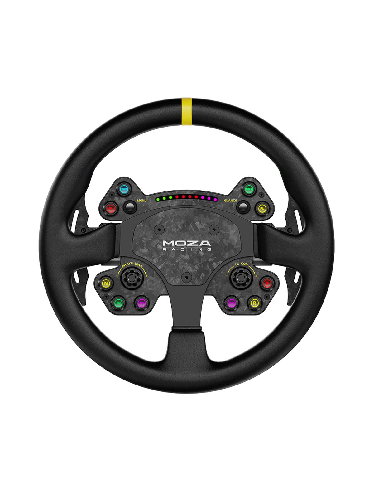 Moza Racing RS V2 Steering Wheel Round - Leather (33 cm) - Wireless Lenkrad - PC