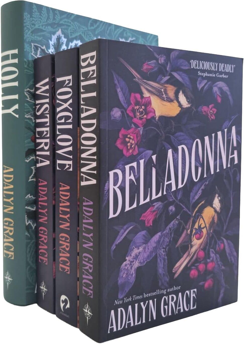 Hachette Belladonna Series by Adalyn Grace - 4 Book Collection Set (Belladonna, Foxglove, Wisteria, Holly) - Gothic Fantasy Romance - Mixed Format - New