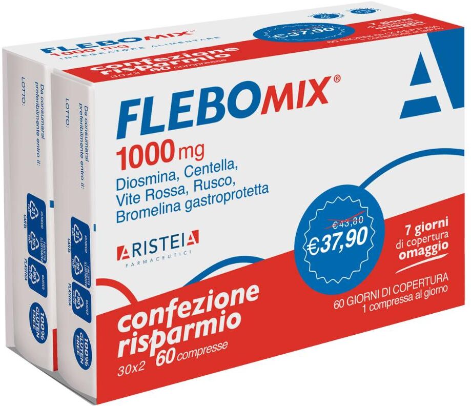 ARISTEIA FARMACEUTICI Srl FLEBOMIX 1000MG BI-PACK 60CPR