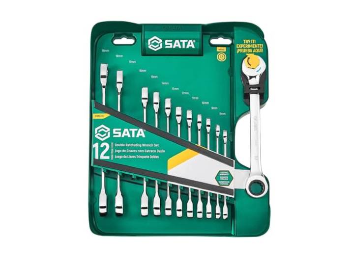 SATA 12-delige dubbele ratelsleutelset, metrisch - ST09066-02