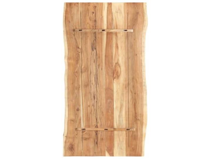 Tischplatte Massivholz Akazienholzplatte 118x(50-60) x3,8cm randvoll, lackiert, feuchtigkeitsbeständig, tropisches Holz, einzigartige Maserung