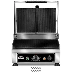 Kontaktgrill, elektro, oben & unten gerillt, aus Gusseisen