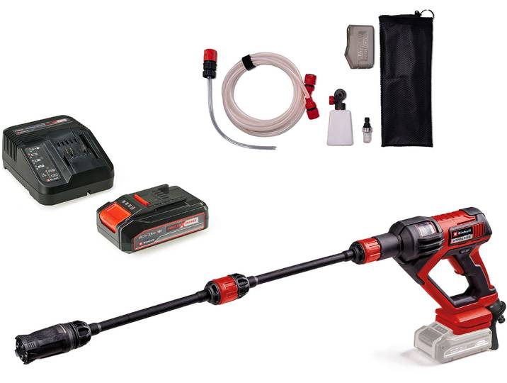 Akku-Druckreiniger EINHELL Hypresso 18/24-1 , rot, B:28,3cm H:8cm L:40cm, Hochdruckreiniger, Akku-Druckreiniger, inkl. Akku 18V/2,5Ah und Ladegerät