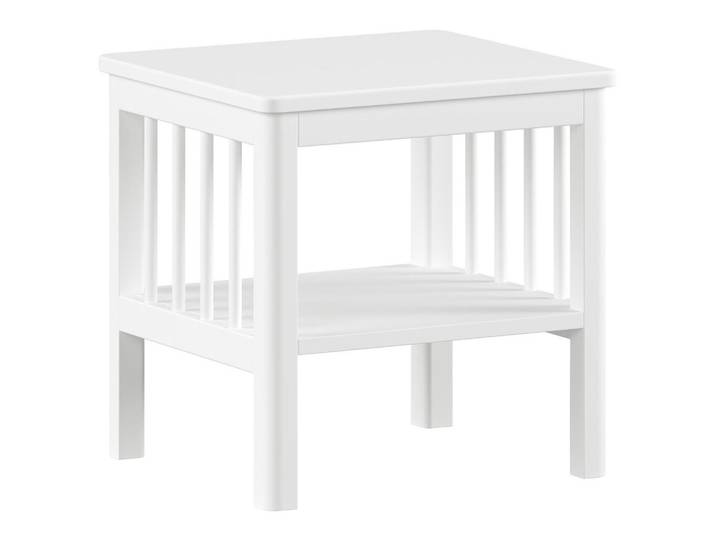 Vipack Nachttisch, Weiß, Holz, Buche, massiv, rechteckig, eckig, 50x50x45 cm, Schlafzimmer, Nachttische