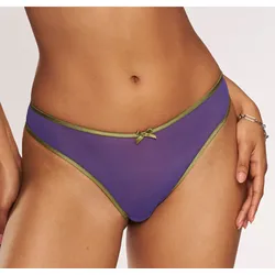String VIVANCE "Finja", Damen, Gr. 44/46, grün (blau, olive), Mesh, Obermaterial: 80% Polyamid, 20% Elasthan, Unterhosen String, aus transparentem Soft-Mesh, transparente Unterwäsche, Dessous