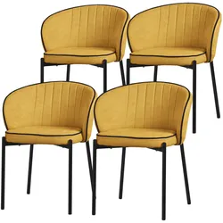 ESSZIMMERSTÜHLE 4er Set Senf