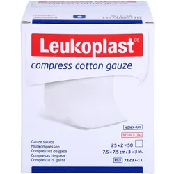 Leukoplast Compress Cotton Gauze Ste 7.5x7.5 12F 50 ST