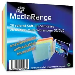 MediaRange DVD CD Hüllen Soft-Slimcase, 200 Stück