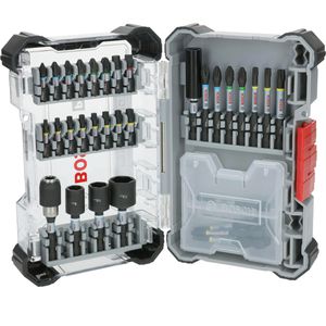 Bosch Bitset PRO Impact, 2608521U76, 33-teilig, Schlitz, Kreuzschlitz, Torx, Steckschlüssel