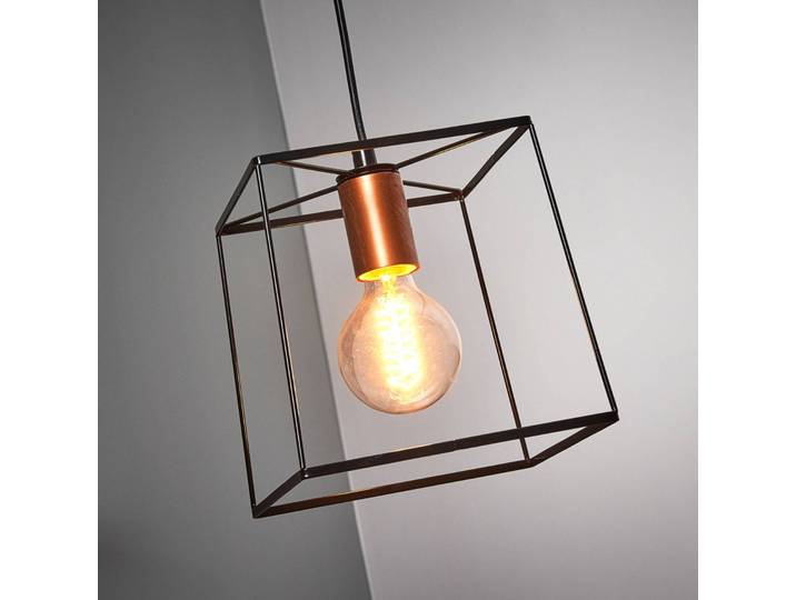 Hanglamp Agatha, dimbaar, zwart, Woon-/ Eetkamer, metaal, Vintage, hanglamp
