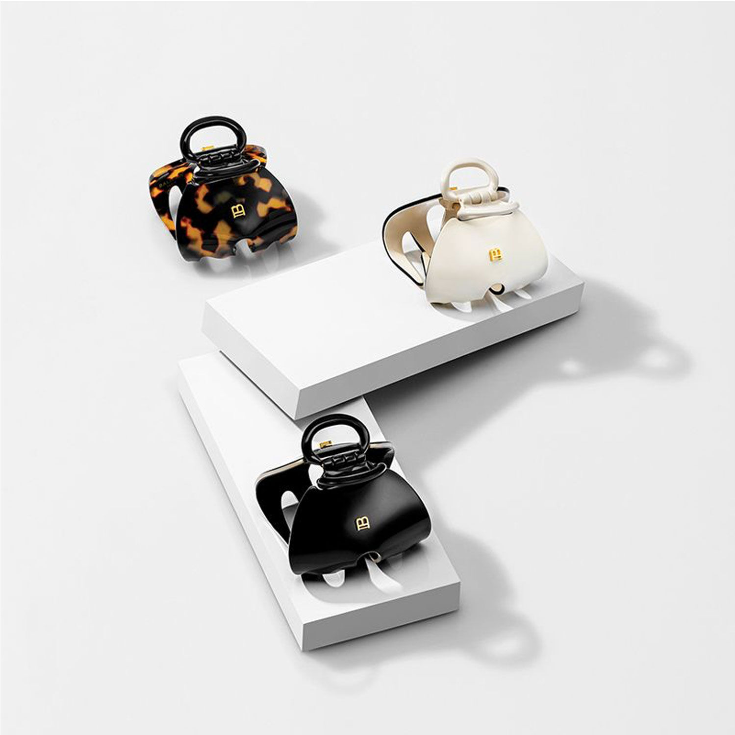 BALMAIN Hair White & Black Imperiale Hair Clamp XL