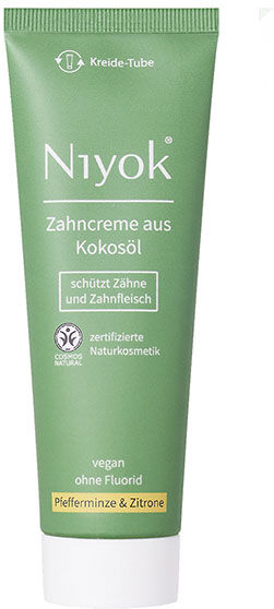 75ml Niyok Zahncreme aus Kokosöl - Pfefferminze & Zitrone