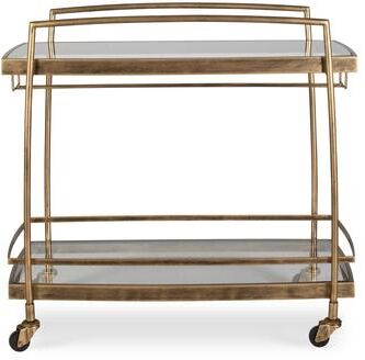 "Uttermost Scarritt Antique Brass Bar Cart - 16.5"" D x 33.75"" W x 31.5"" H"