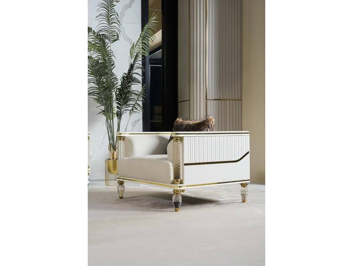 Xlmoebel Relaxsessel Luxus Sessel Design Textil Weiß Modern Relax Sitzer (1-St., Relaxsessel), Made in Europa