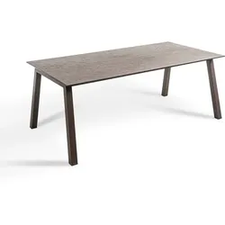 Esstisch mit Auszug Alcudia 220 x 100 cm Keramik Braun