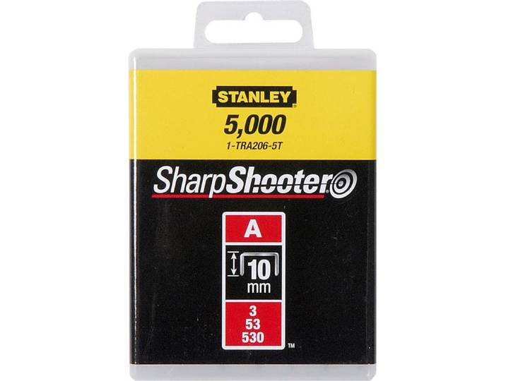 Agrafes STANLEY 10 mm - Type A - Boite de 1000 pièces - 1-TRA206T