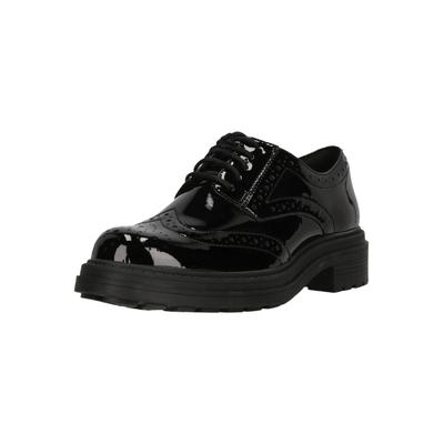 Schnürschuh CLARKS "Orinoco3 Derby", Damen, Gr. 42, schwarz, Leder, Schuhe Schnürschuh, mit robuster Sohle