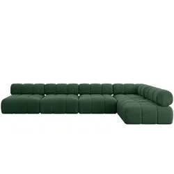 ECKSOFA modulares Sofa Samaro-L3 - 380x190x70 cm Grün Cord