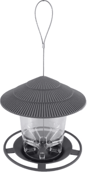 Inspire Essentials Hanging Bird Feeder Peanut Nut Feeding Station For Outdoor Garden grey