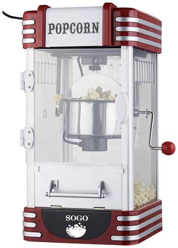 SOGO Human Technology PAL-SS-11350 Popcorn-Maker Silber-Rot