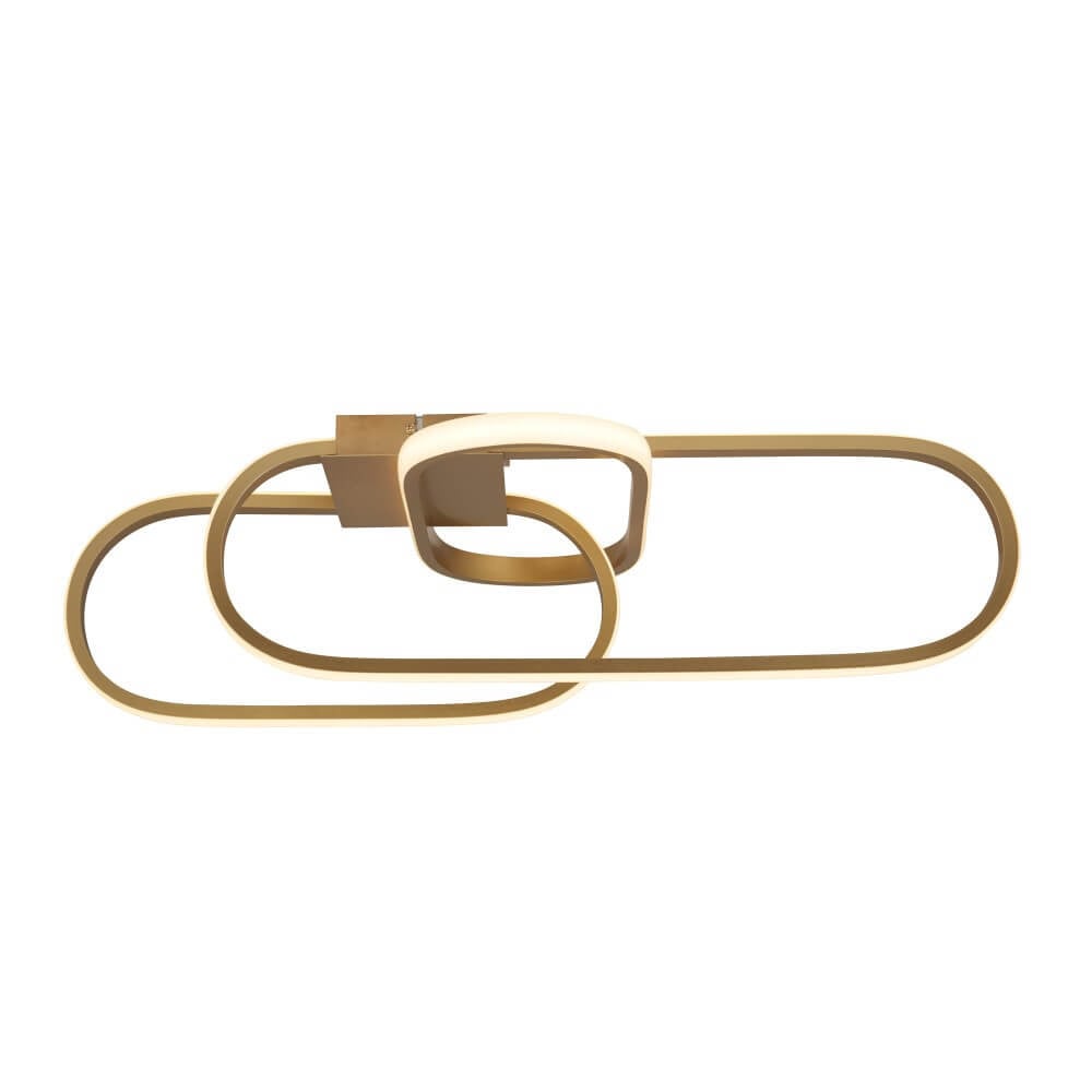 Searchlight Clip moderne plafondlamp in goud/messing