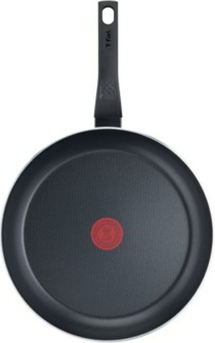 Tefal Easy Plus B5690453 Universele koekenpan, zwart, titanium coating, aluminium, met thermische indicator