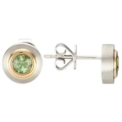 PLATINITY Ohrstecker 2 Demantoide zus. ca. 0,65ct. Platin 950/Gold 750