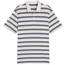 Puma Polo Cloudspun Stripe, weiss/indigo