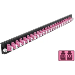 Delock Rack-Montageblech für Glasfaser-Spleissbox, Server Zubehör, Violett, Schwarz