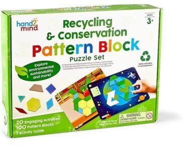 Scholastic Recycling & Conservation Pattern Block Puzzle Set