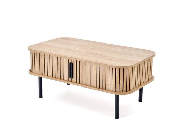 Table basse contours lamelles 90 x 50cm