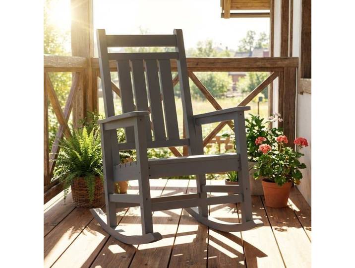 Fauteuil à bascule extérieur - LUNSY - Confort ergonomique - Bercelement sécurisé - Résistant aux intempéries