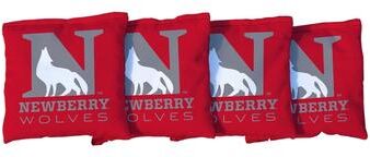 Skip's Garage Newberry Wolves Cornhole Bags Red