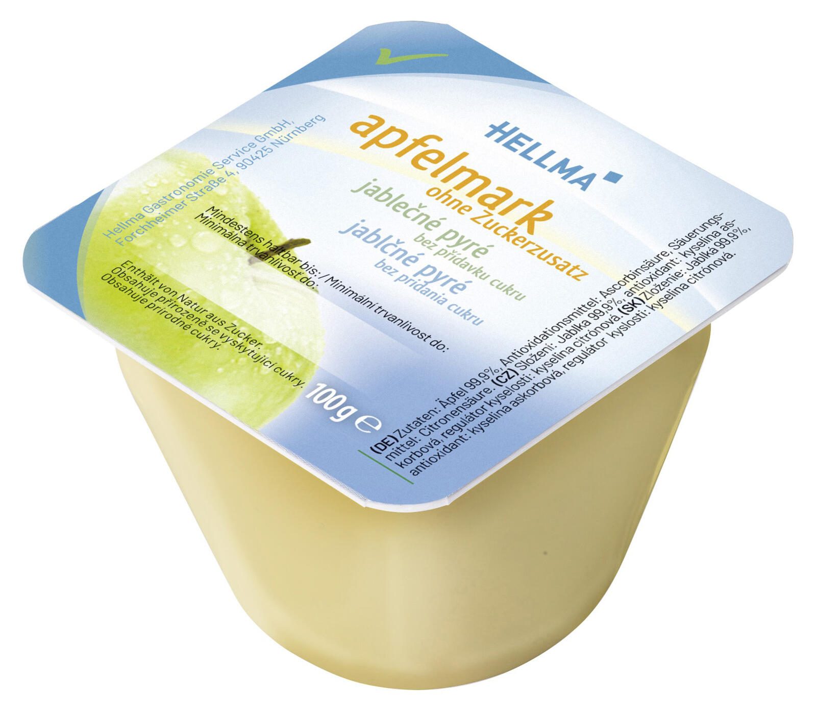 HELLMA Fruchtmus Apfel ohne Zuckerzusatz 70101337